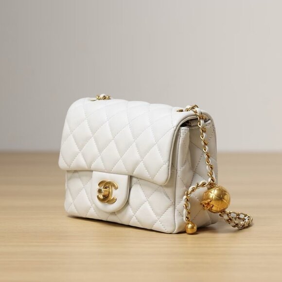 CHANEL Mini Square Bag with Ball  Like New - Picture 7 of 7